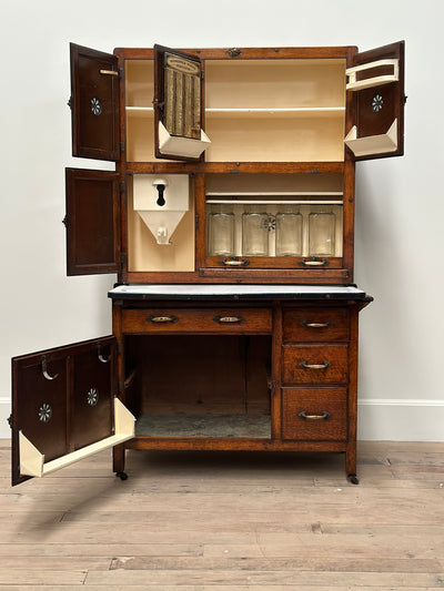 Antique English Kitchen Oak Cabinet