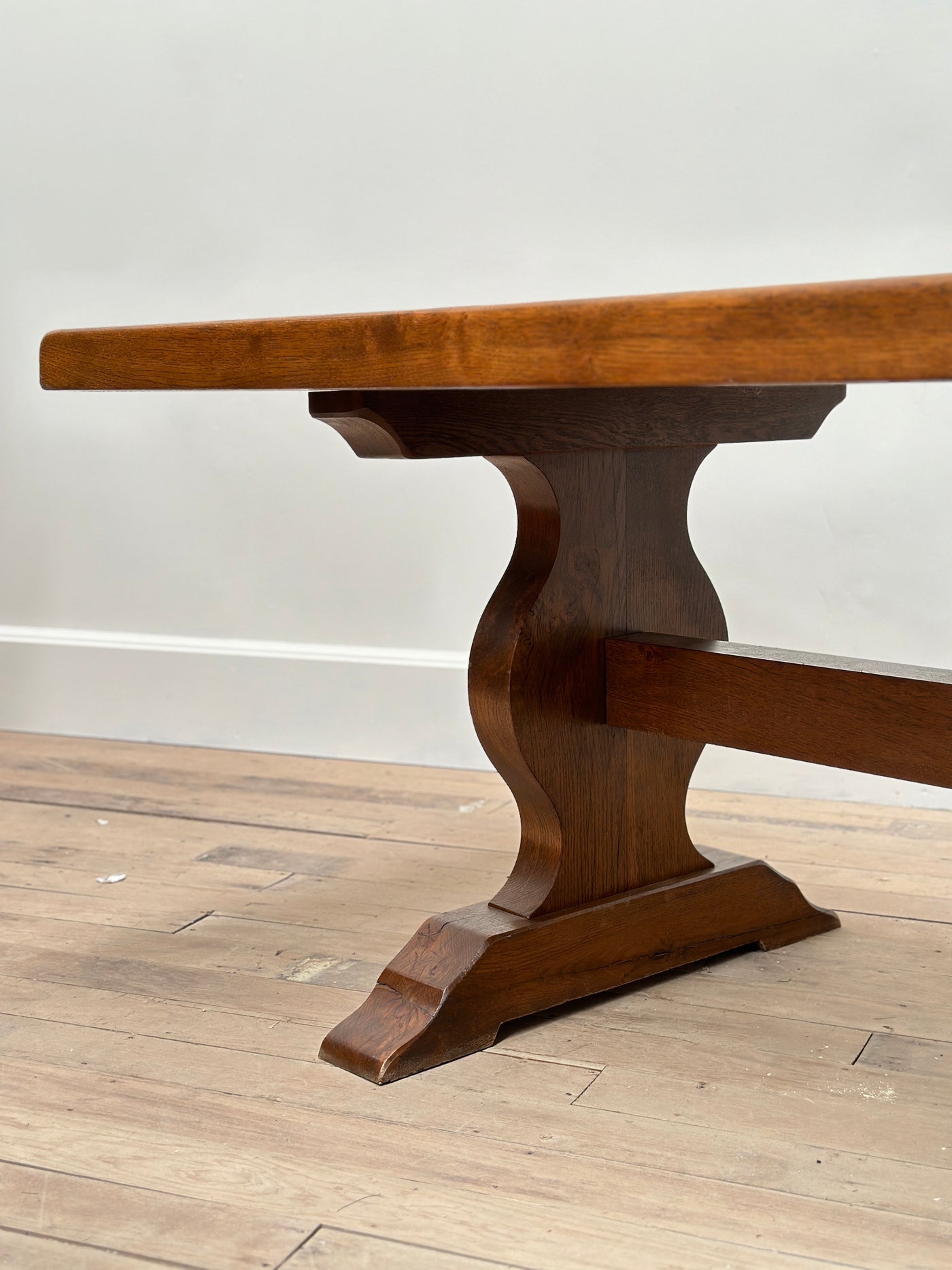 French Oak Refectory Pedestal Dining Table