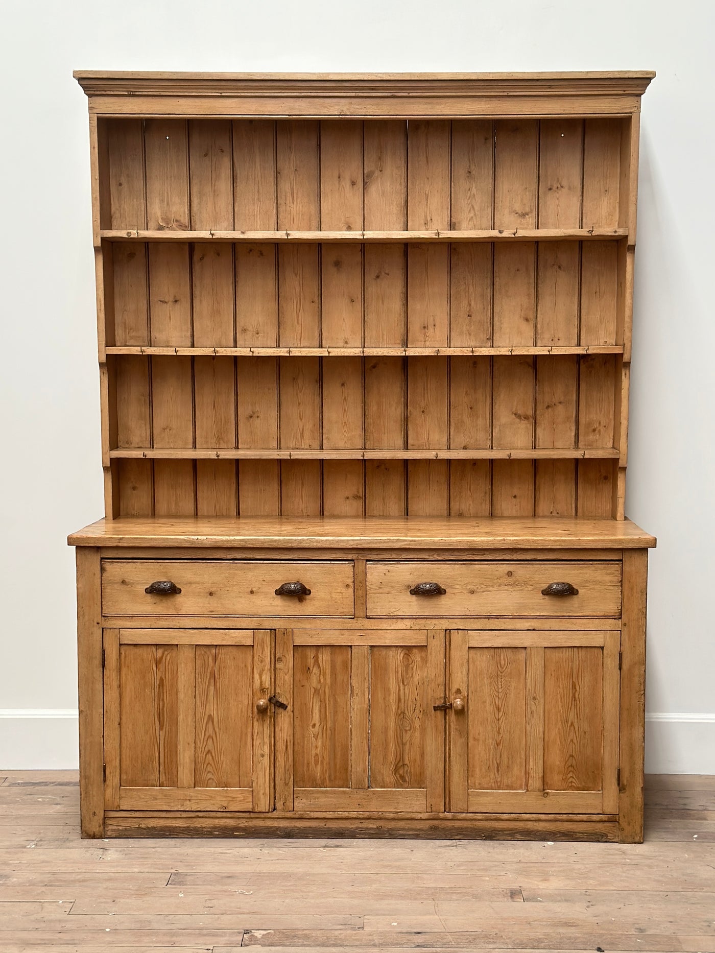 19th Century Waterfall Welsh Pine Dresser