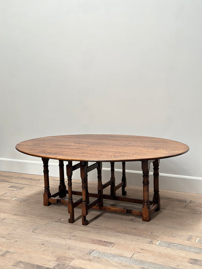 Large English Oak Folding Dining Table