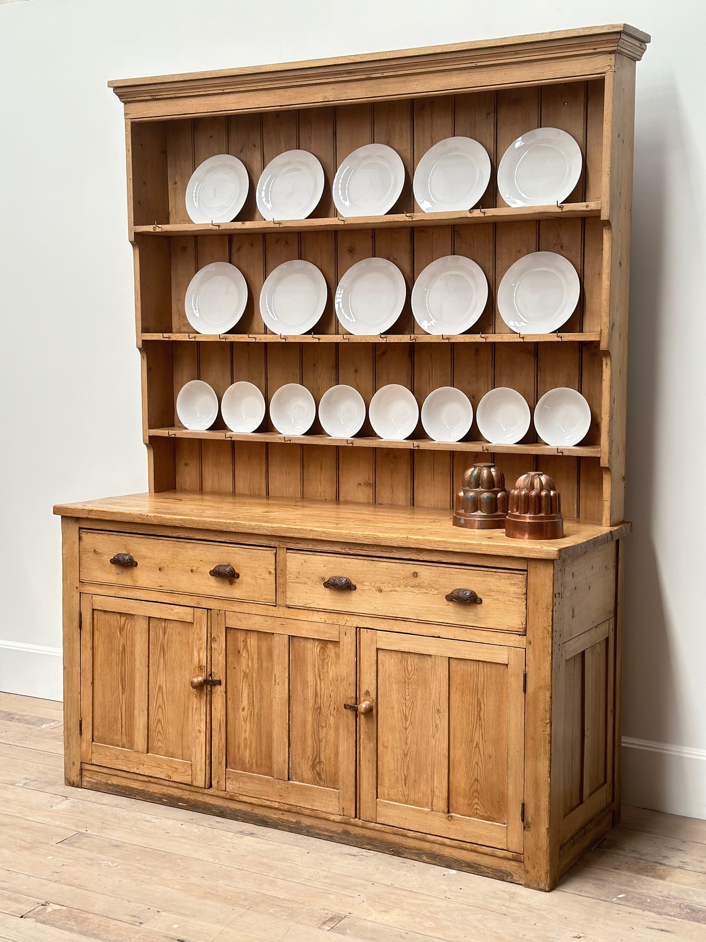 19th Century Waterfall Welsh Pine Dresser