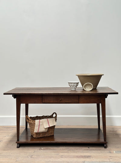 French Oak Work Table Kitchen Island