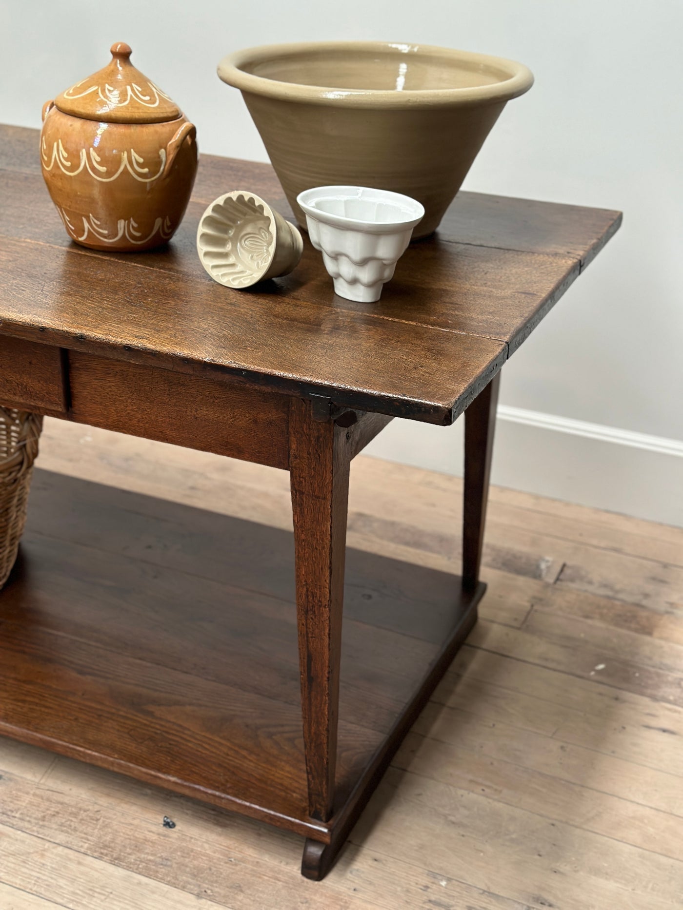 French Oak Work Table Kitchen Island