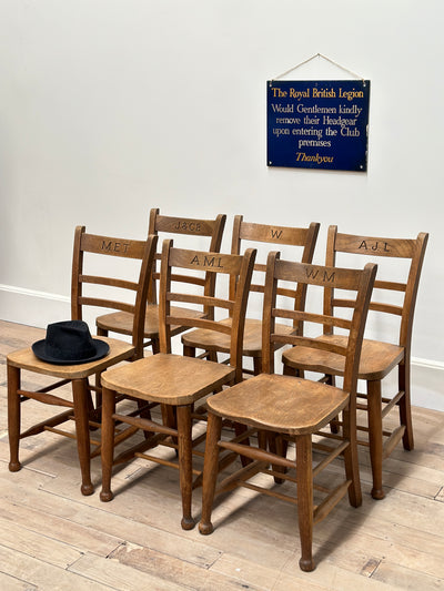 Set Of 6 English Elm Chairs