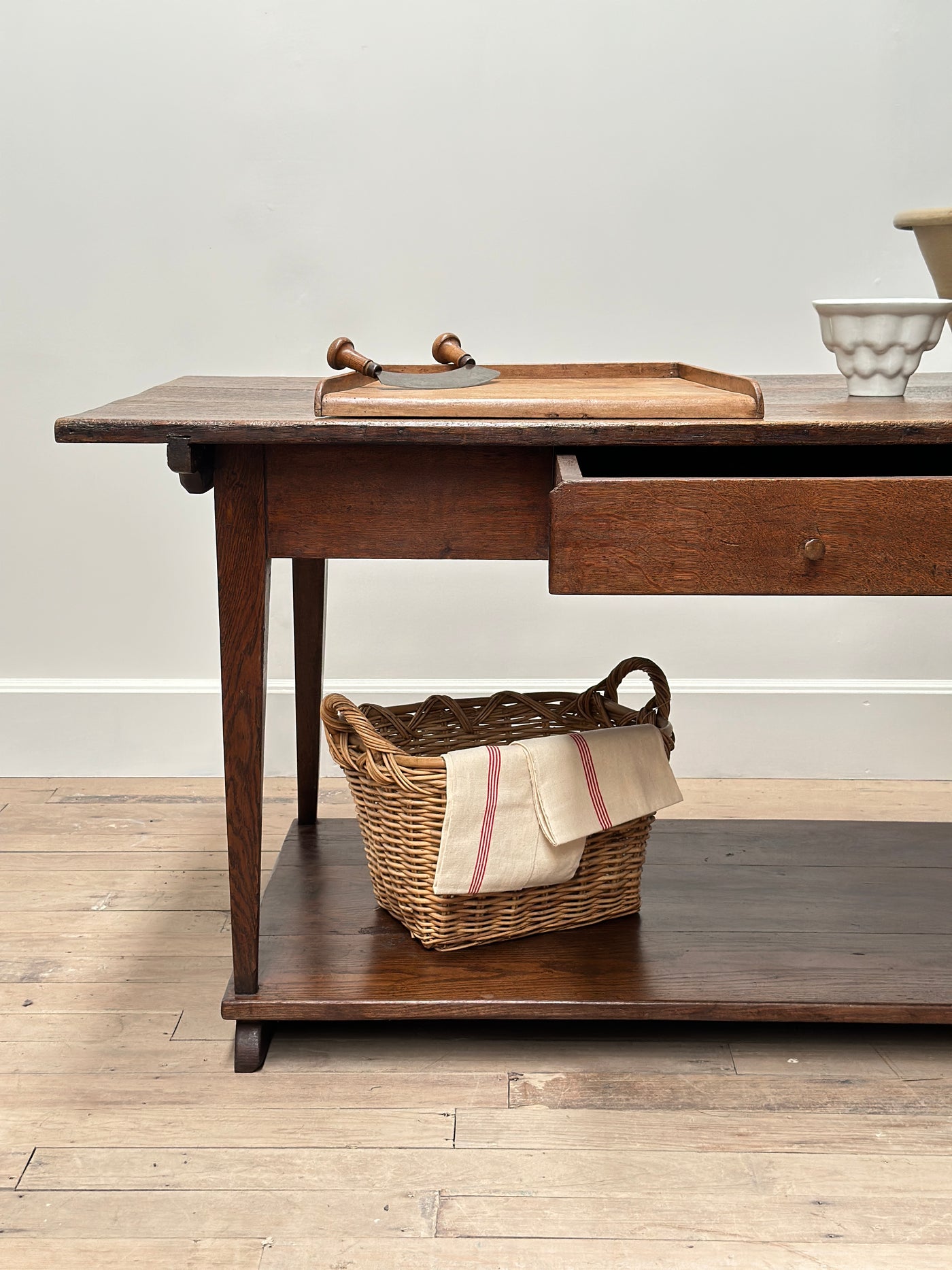 French Oak Work Table Kitchen Island