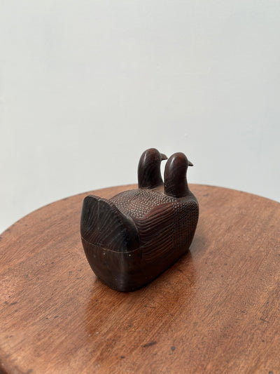 Hand carved Folk Art Duck Boxes