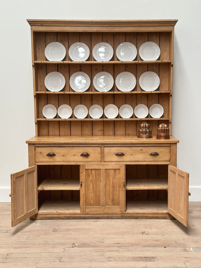 19th Century Waterfall Welsh Pine Dresser