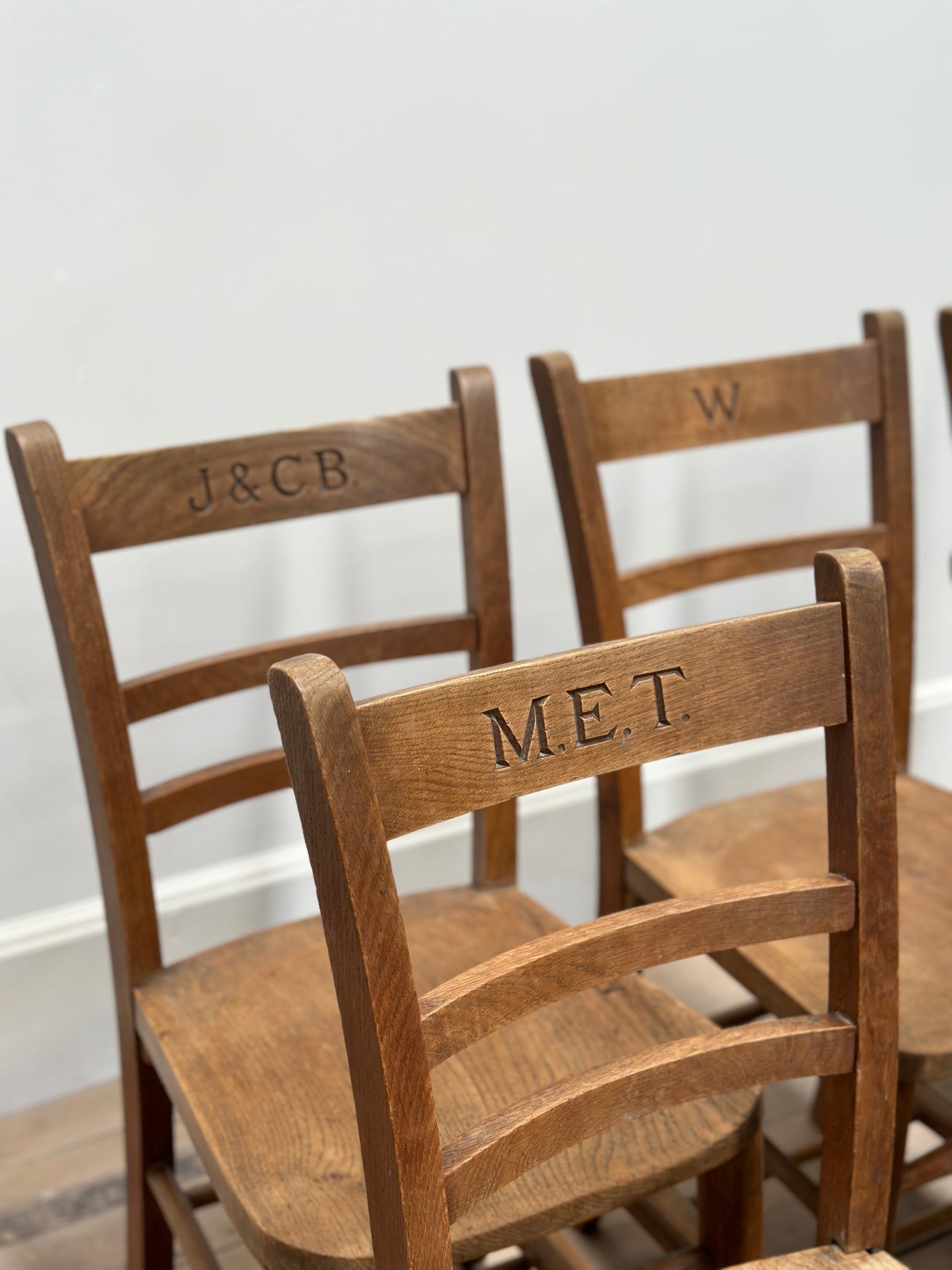 Set Of 6 English Elm Chairs