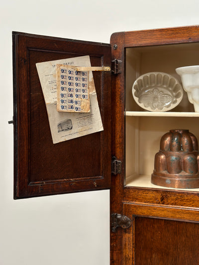 Antique English Kitchen Oak Cabinet