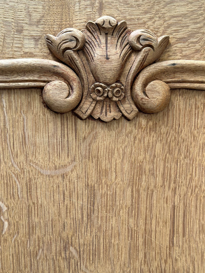 19th Century Bleached French Oak Buffet deux Corps