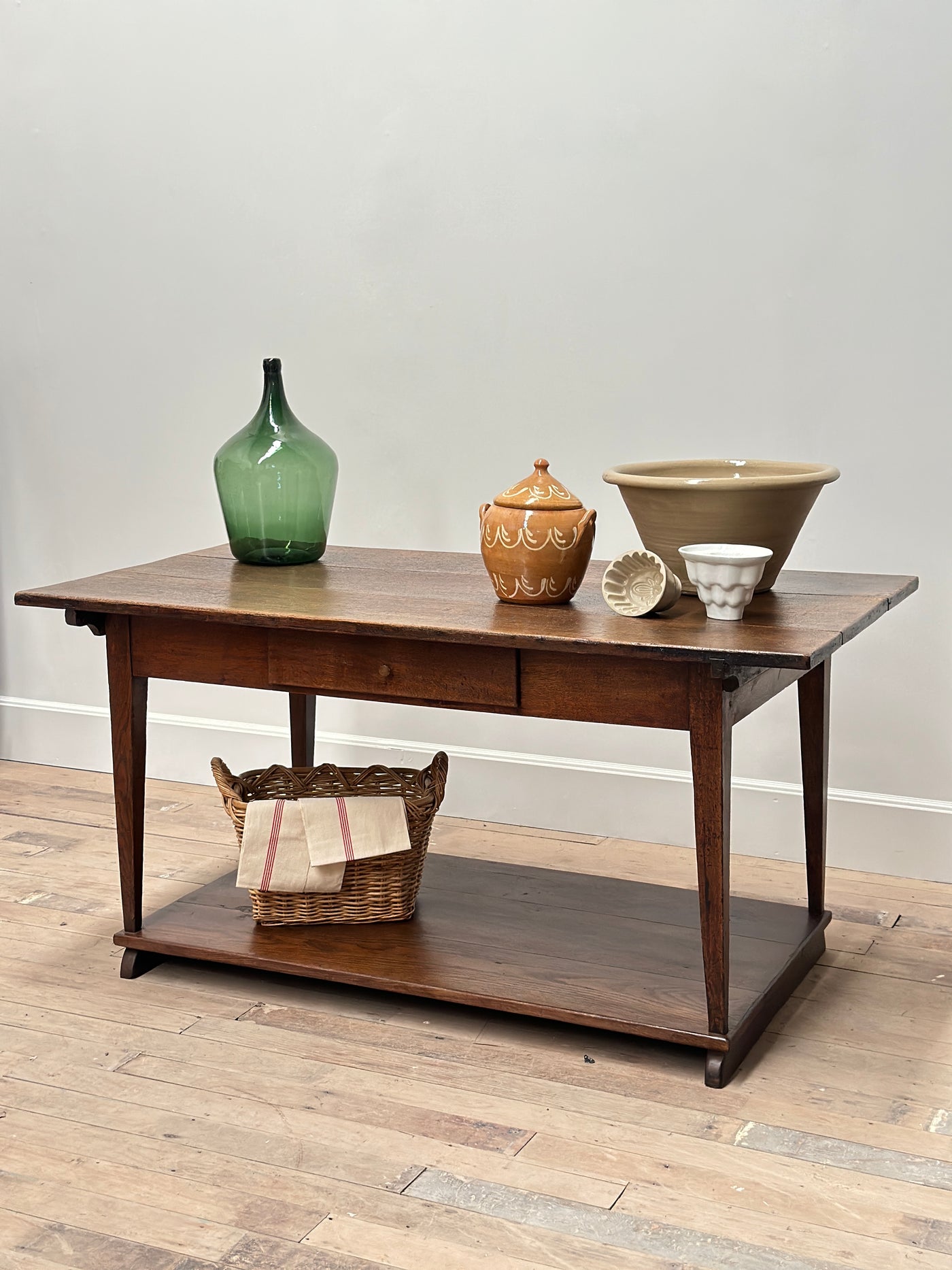 French Oak Work Table Kitchen Island