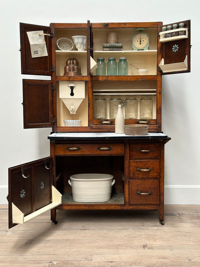 Antique English Kitchen Oak Cabinet