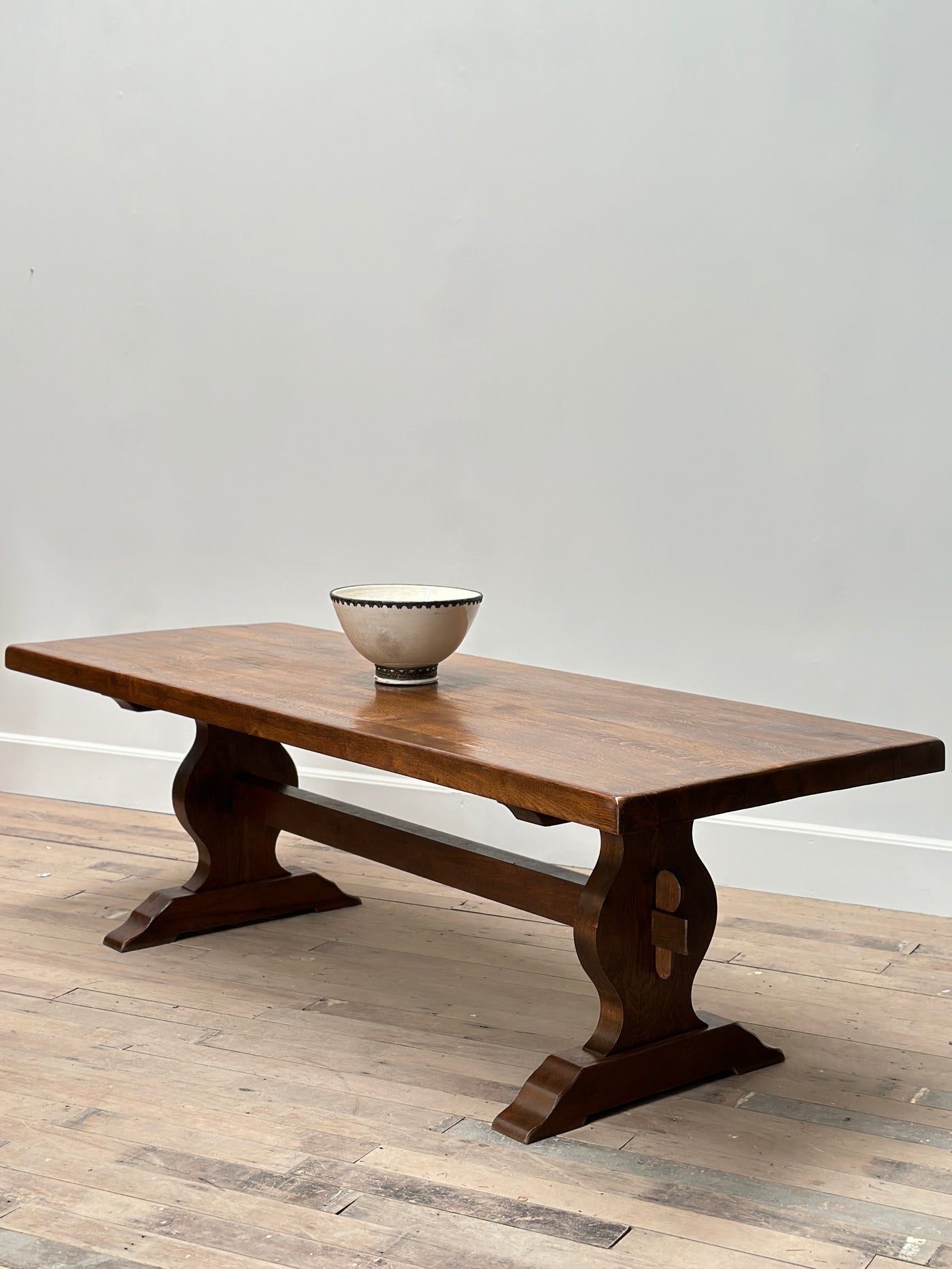 French Oak Refectory Pedestal Dining Table