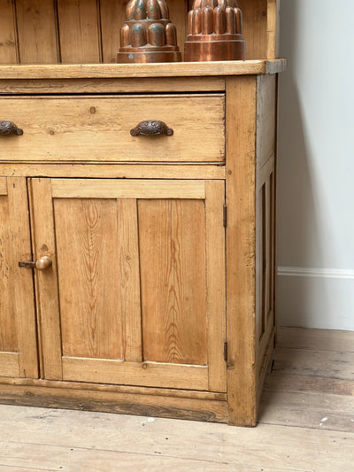 19th Century Waterfall Welsh Pine Dresser