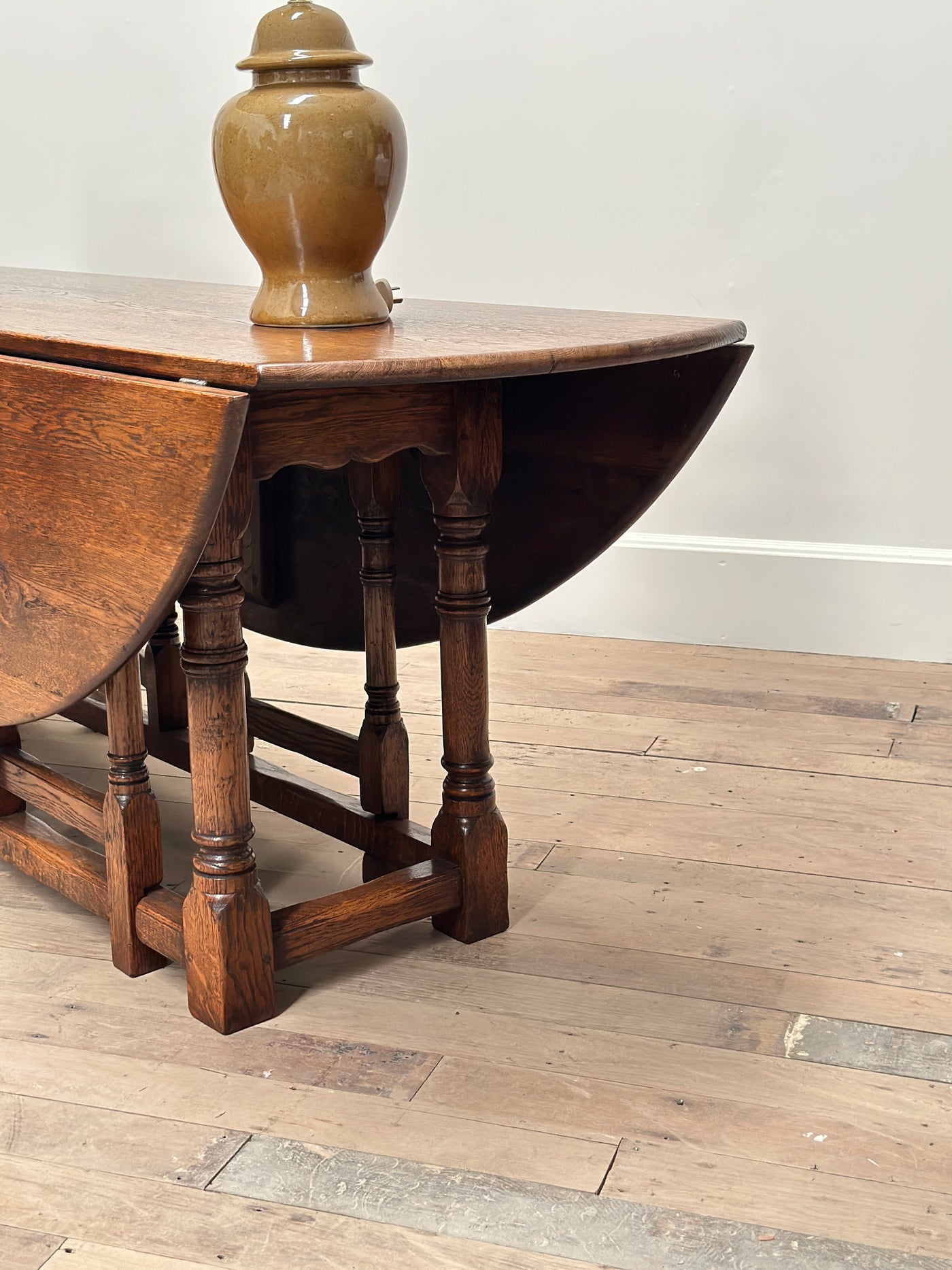 Large English Oak Folding Dining Table