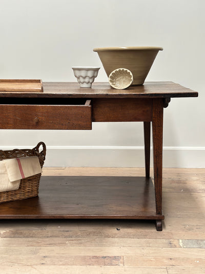 French Oak Work Table Kitchen Island