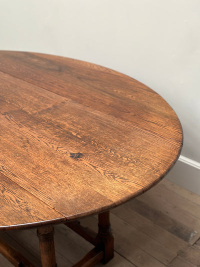 Large English Oak Folding Dining Table