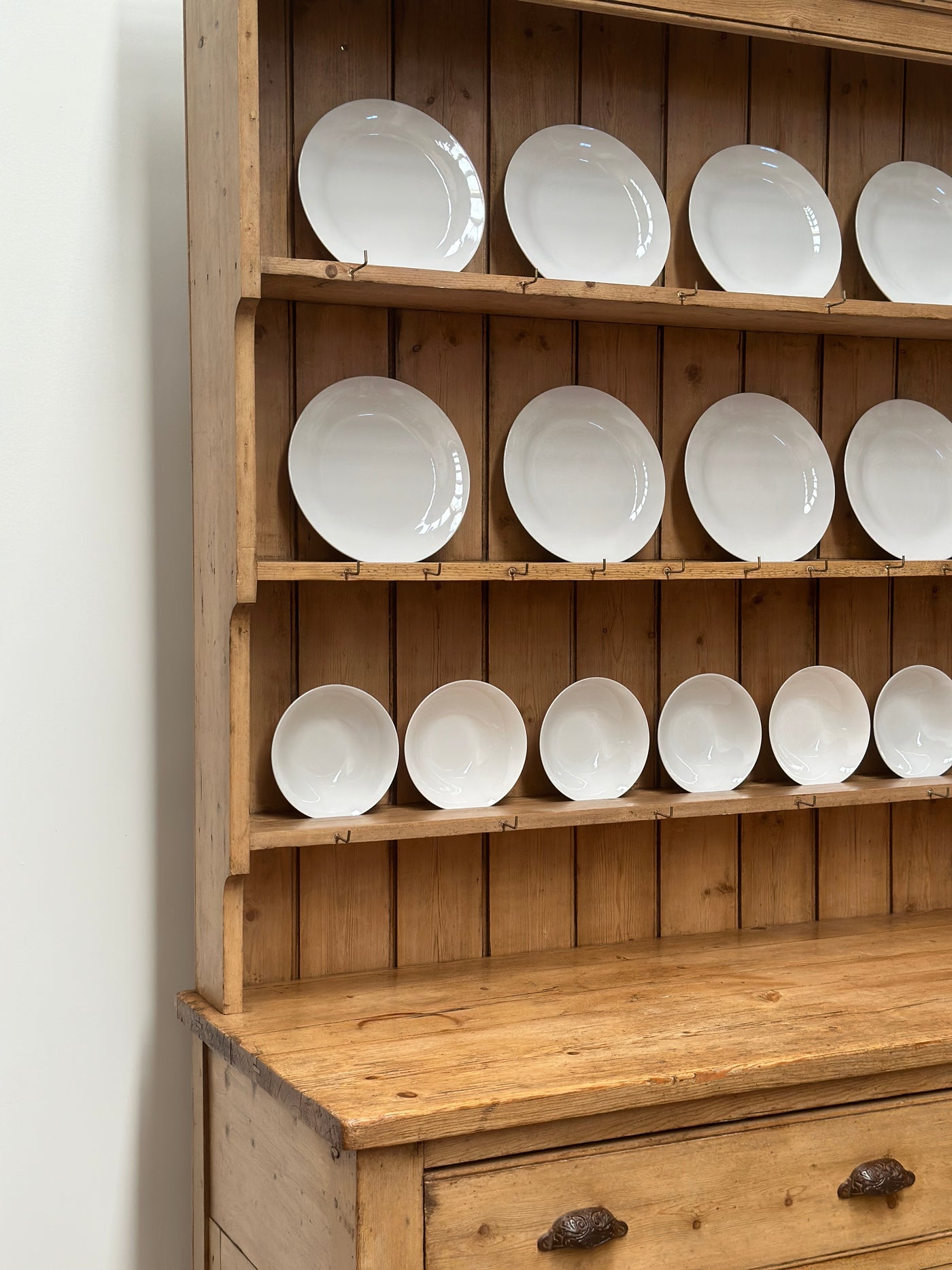 19th Century Waterfall Welsh Pine Dresser