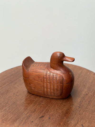 Hand carved Folk Art Duck Boxes