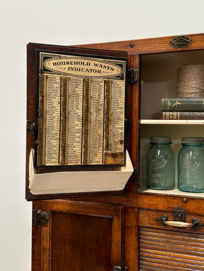 Antique English Kitchen Oak Cabinet