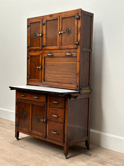 Antique English Kitchen Oak Cabinet