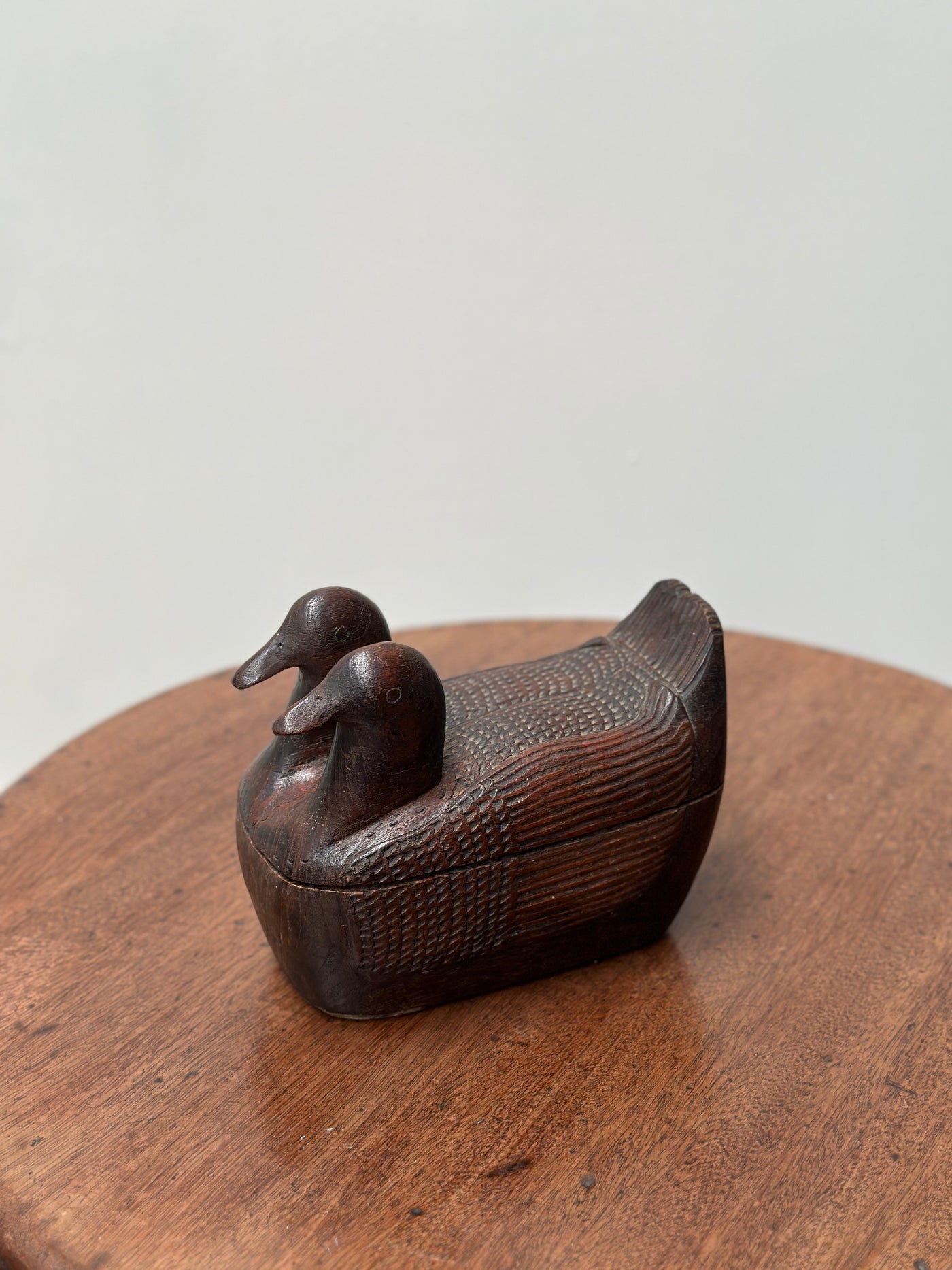 Hand carved Folk Art Duck Boxes