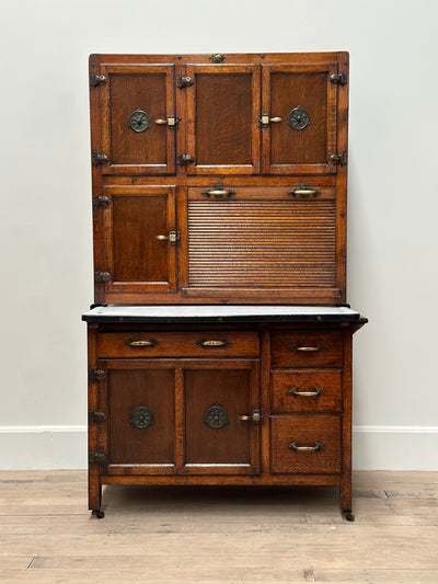 Antique English Kitchen Oak Cabinet