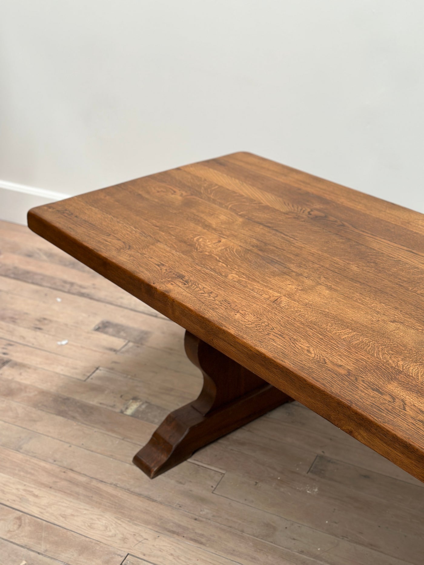 French Oak Refectory Pedestal Dining Table