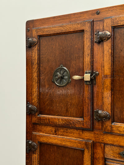 Antique English Kitchen Oak Cabinet