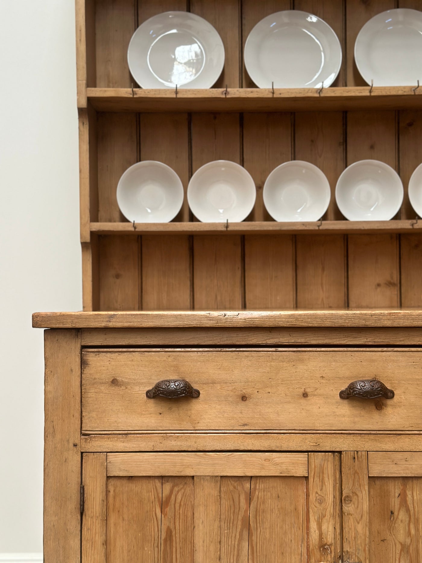 19th Century Waterfall Welsh Pine Dresser