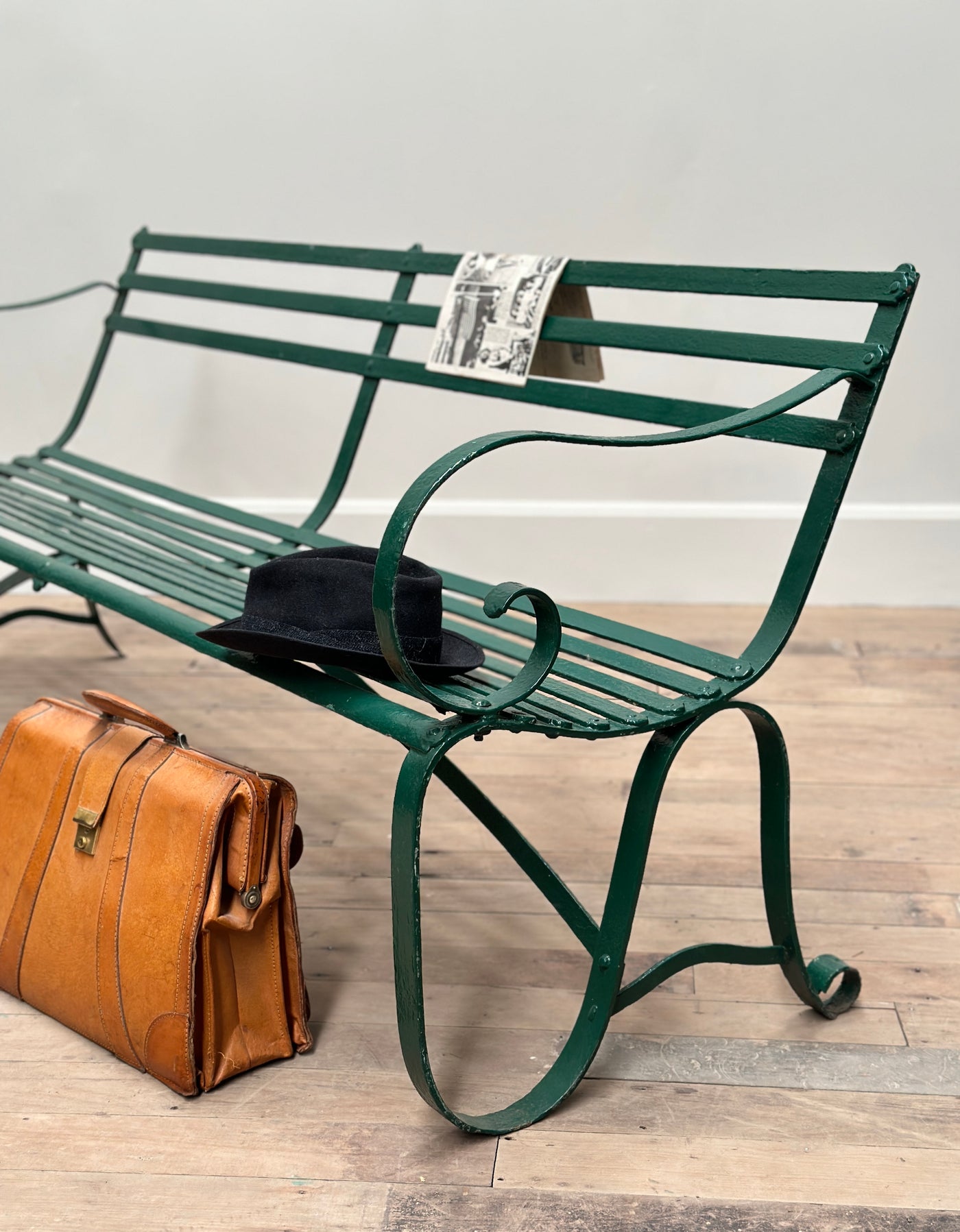 19th Century Iron Strapwork Benches (Two Available)