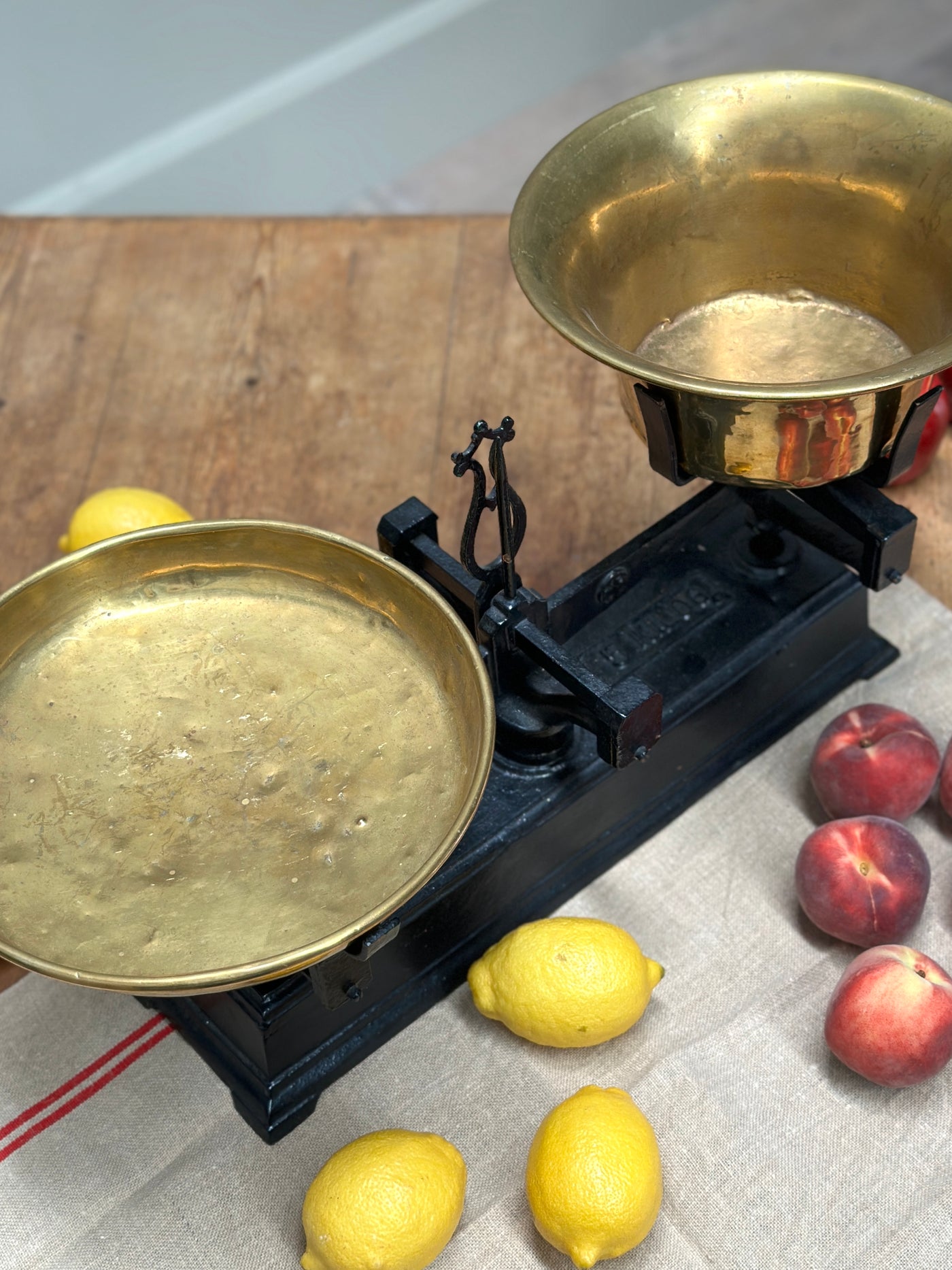 Antique French Cast Iron & Brass Scales