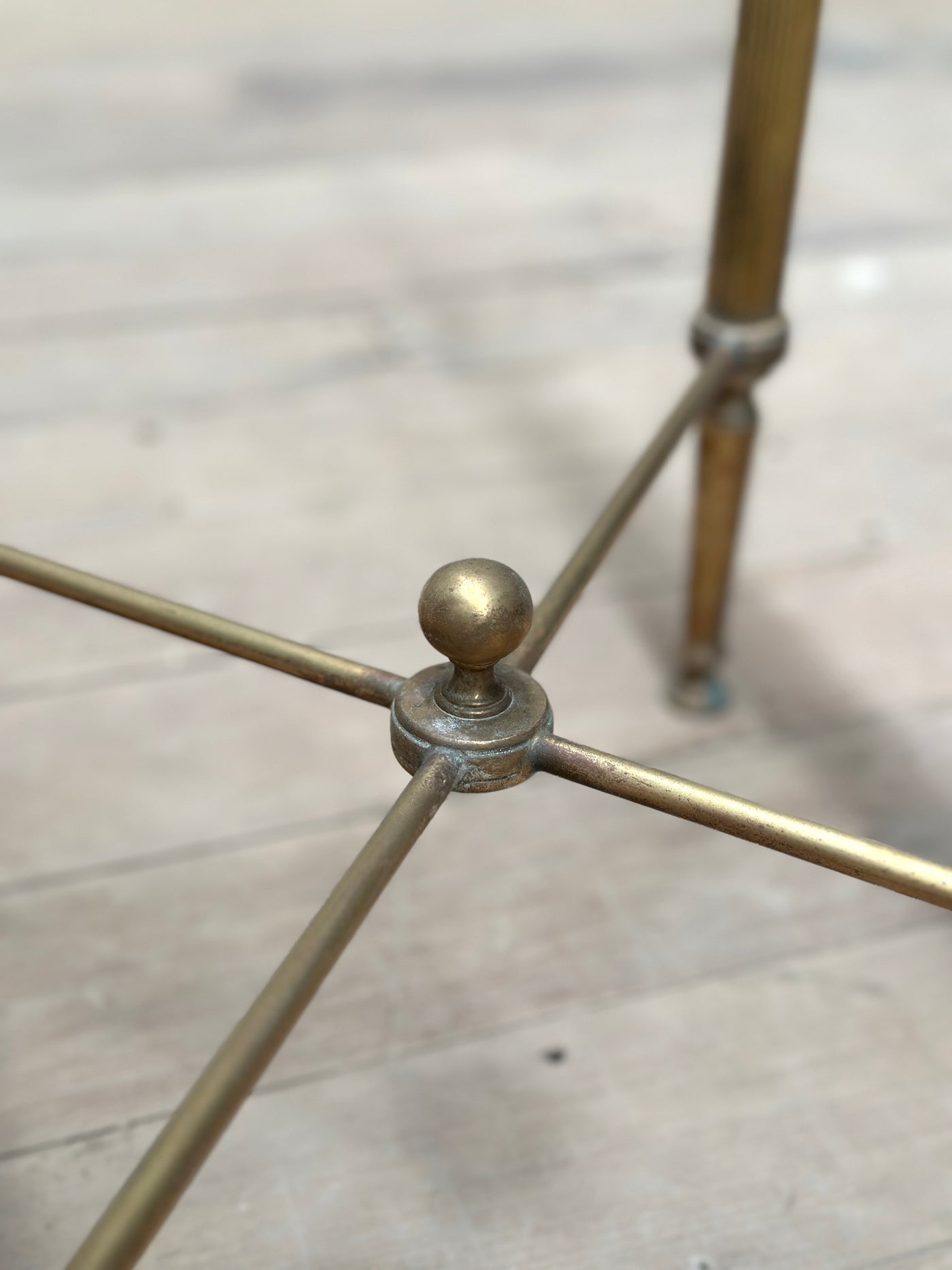 Pair 1960s Brass Side Tables