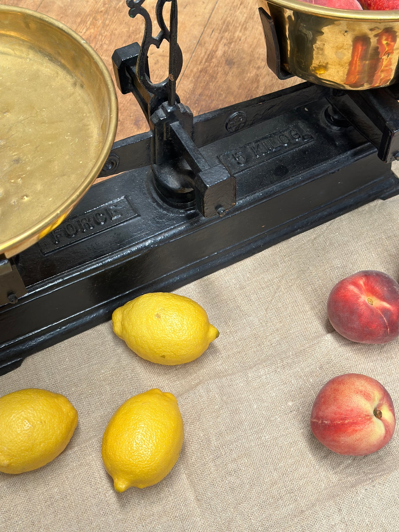 Antique French Cast Iron & Brass Scales